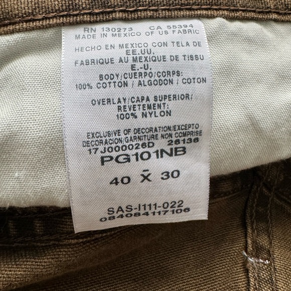 WRANGLER PRO GEAR Rugged Wear Double Knee Pants Hunting Brush Field W40 L30 NWOT - Picture 9 of 11